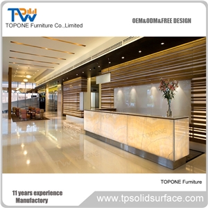 2017 New Design Oem Factory Price Artificial Marble Stone Glowing Bar Counter Tops, Interior Stone Acrylic Solid Surface Glowing Bar Countertop Design