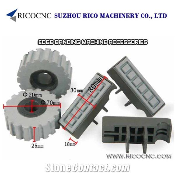 Rubberized Hold Down, Edgebander Pressure Rollers, Gear Wheels for Biesse Ima Homag Scm Brand Edgebanding Machines