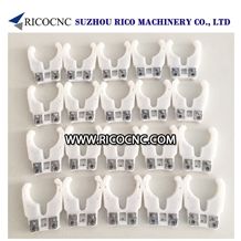 White Hsk63f Tool Holders, Cnc Router Toolholder Forks, Hsk Tool Changer Grippers, Hsk63f Tool Cradles for Cnc Machines