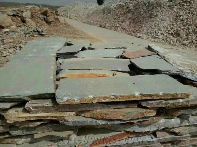 Slate Flag Stone, Nature Flag Stone, Culture Stone Random Paving, Multicolor Slate, Quartize Crazy Paving, Crazy Paving