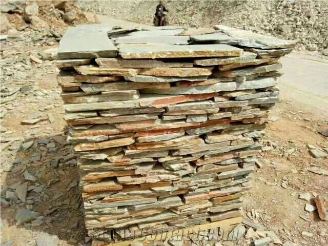 Slate Flag Stone, Nature Flag Stone, Culture Stone Random Paving, Multicolor Slate, Quartize Crazy Paving, Crazy Paving
