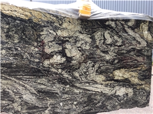 Black Fantasy 3cm Slabs, Brazil Black Granite