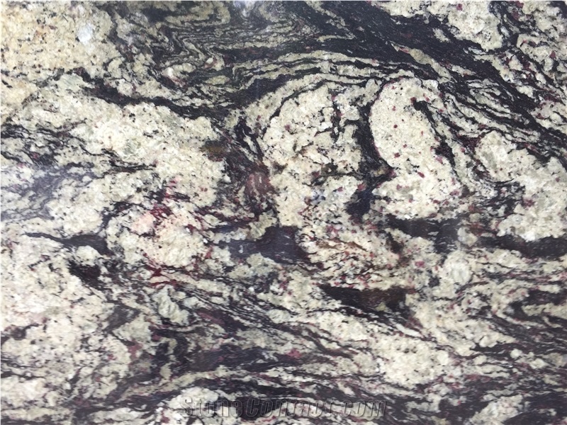 Black Fantasy 3cm Slabs, Brazil Black Granite