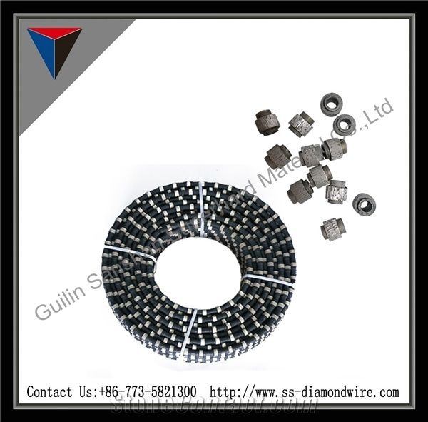 10.5mm/11mm/11.5mm Diamond Cutting Wire Saw Marble Cutter Wire Saws for Marble Quarrying and Marble Blocks in Quarries