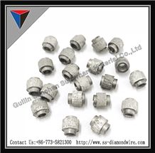 10.5mm/11mm/11.5mm Rubber and Plastic Diamond Rope Saw Diamond Wire Saw Beads Sandstone Cutting Beads Basalt Limestone Cutting Beads