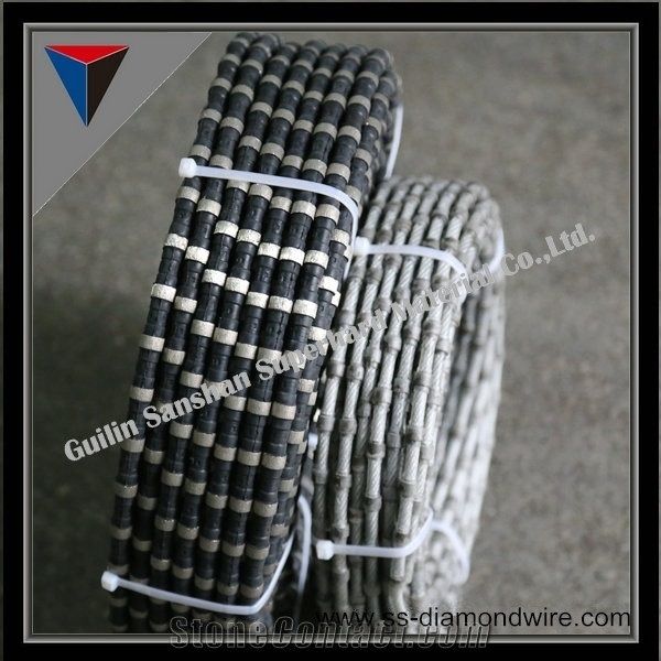 10.5mm-12mm Diamond Rubberized Wire Saw for Cutting Stones and Marble Quarrying