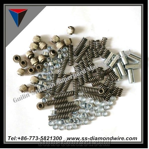 11mm/11.5mm/11.6mm/12mm Granite Cutting Tools Granite Profile Bits Rubberized Diamond Wire Saw Beads for Marble Quarrying and Marble Blocks