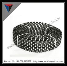 11mm /11.5mm Diamond Rubberized Abrasive Wire Saw Granite Cutting and Polishing Diamond Rubberized Rope