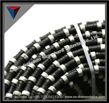 11mm /11.5mm Diamond Rubberized Abrasive Wire Saw Rubberized Rope for Granite Finishing Tools Quarries Cutting