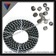 Diamond Rubberized Wire Saw for Granite Cutting Rubberized Cutting Wires for Granite and Quarries