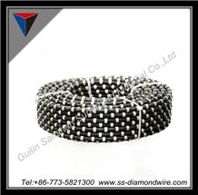 Sanshan 11.5mm/11.6mm/12mm Diamond Rubberized Wire Saw Rubberized Rope for Cutting Granite Slab Diamond Granite Squaaring Tools