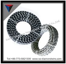 Sanshan 11.5mm/11.6mm/12mm Diamond Rubberized Wire Saw Rubberized Rope for Cutting Granite Slab Diamond Granite Squaaring Tools