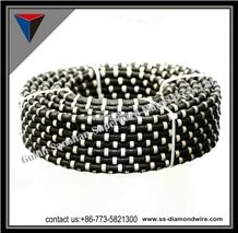 Sanshan 11.5mm/11.6mm/12mm Diamond Rubberized Wire Saw Rubberized Rope for Cutting Granite Slab