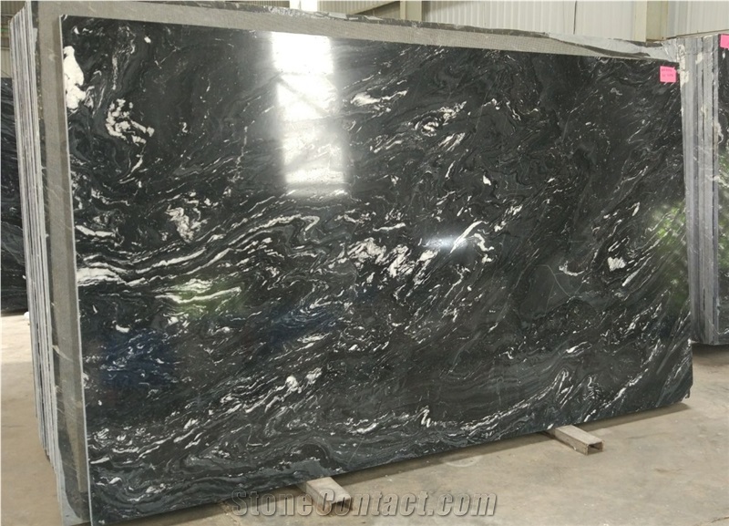Forest Black Granite Slabs
