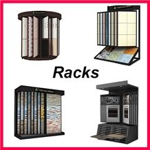 Display Stand Grey-Marble Tile Display Rack Quartzite