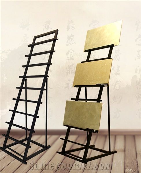 Laminate Flooring Display Stands Beige Flower Racks Slate Stands Limestone Shelf Onyx Display Racks Mosaic Tile Displays Slab Racks