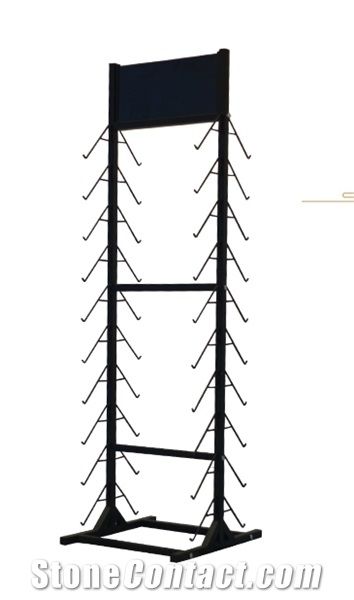 Metal Basalt Display Stand Racks Crema Marfil Standard Marble Stands Black-Galaxy-Granite Displays Onyx Displays Quartz Sample Board Display Stands