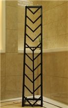 Metal Exhibition Display Racks White-Marble Display Stands Countertops Stand Racks Nepal-Marble Stands
