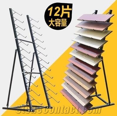 Quartz China Display Stands Slate Drawer Granite-Slabs Metal Racks Black-Marble Showroom Sliding Display Tower for Tiles