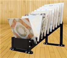 Quartz Sample Display Stands Basalt Sliding Displaly Stands Marble-Slabs Stands Waterfall Displays Sandstone Tiles Sample Board Displays Racks