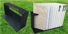 Quartz Sample Display Stands New Style Waterfall Mosaic Display Tower White-Marble Tile Racks Floor Metal Granite-Slabse Displays