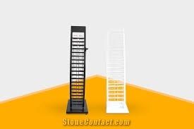 Quartz Sample Display Stands Spinner Pakistan-Marble Steel Racks Floor Brazil-Granite Displays White-Marble Stands