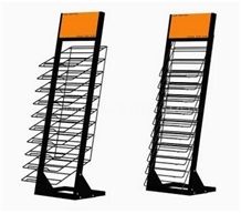 Quartz Sample Display Stands White-Marble Steel Racks Floor Displays Stands Sliding Stone Tiles Displays