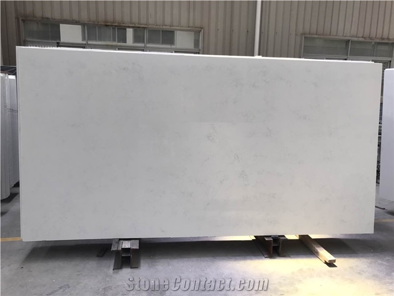Marble Series Carrara# 1 Ot 0107 Quartz Stone Slab for Kitchen and Bathroom Tiles for Flooring Wall Panel, Engineered Quartz Slabs