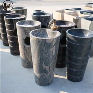 Granite,China Juparana,Round Basins, Cylindrical Sinks, Pedestal Round Basins,Multicolor Bathroom Basins,Wash Bowls,Kitchen Sinks