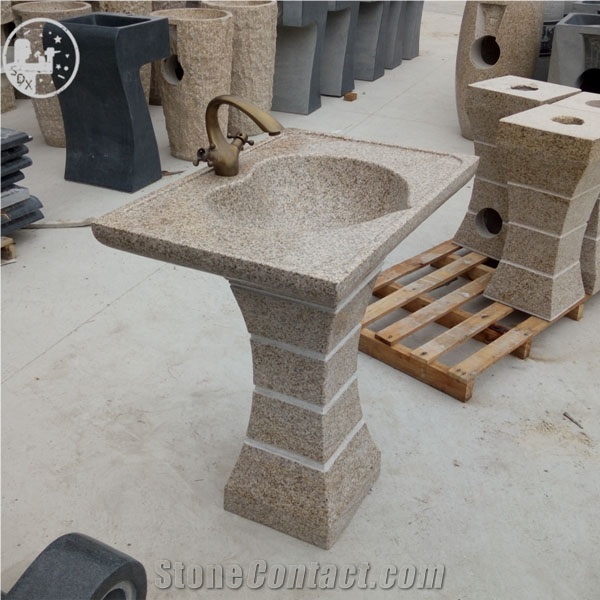 Granite,G682,Square Basins, Heart Shaped Basins, Pedestal Shrimp Pink Square Sinks, Bathroom Basins,Wash Bowls,Kitchen Sinks