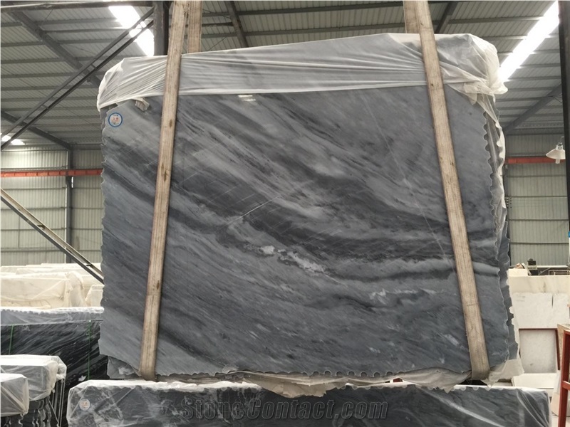 Hilton Black Big Slabs, Grey Stripe with Black Marble, Use for Floor, Wall and Pool Covering, Polished, Honed,Swan Cut
