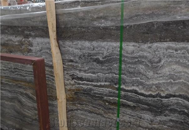 Iran Grey Cloud Travertine, Iran Silver Grey Travertine, Brown Travertine, Chocolate Travertine, Slabs , Tiles, Floor and Wall Covering