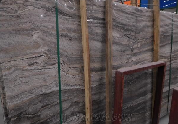 Iran Grey Cloud Travertine, Iran Silver Grey Travertine, Brown Travertine, Chocolate Travertine, Slabs , Tiles, Floor and Wall Covering