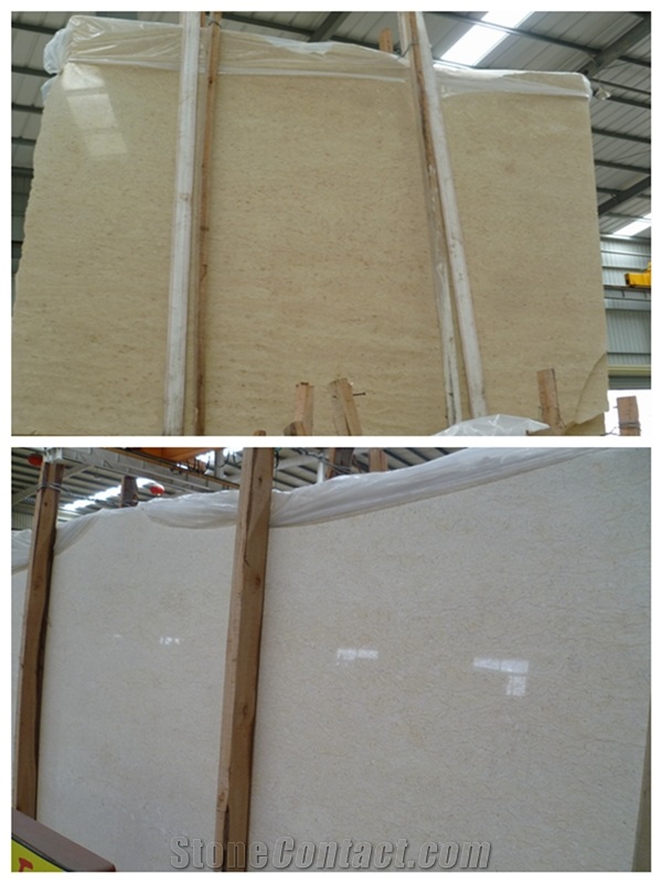 Samaha Beige Marble, New Light Beige Marble for Countertops, Pool and Skirting Cladding,Floor and Wall Covering, Polished Slabs and Tiles