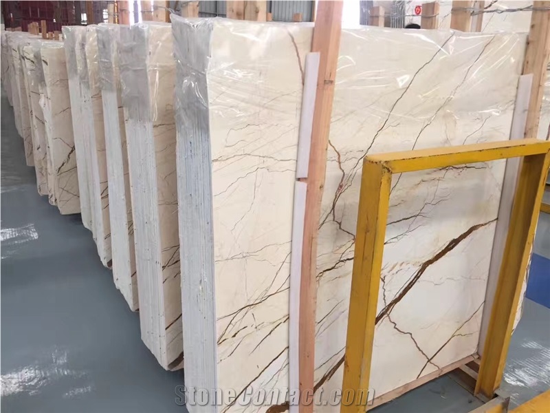 Sofitel Gold Polished Marble Slabs & Tiles, Turkey Golden River Marble, Use for Decor Wall Covering Tile and Floor Covering Tile