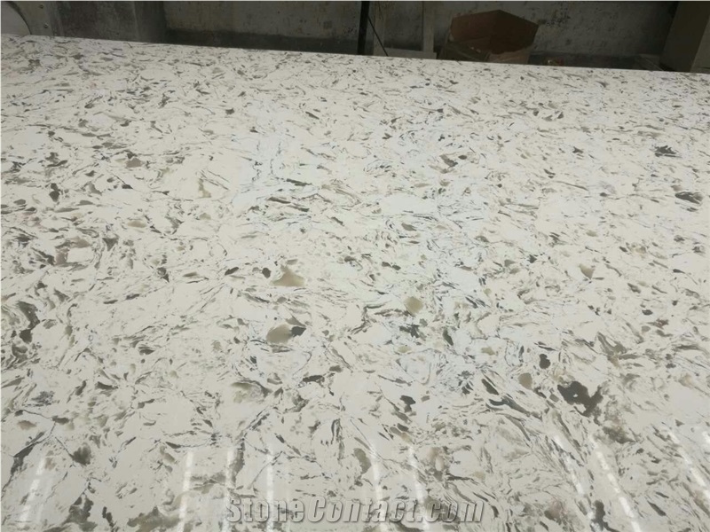 Artificial Quartz Slab Cr3003, Marble Look Quartz, Counter Top Quartz