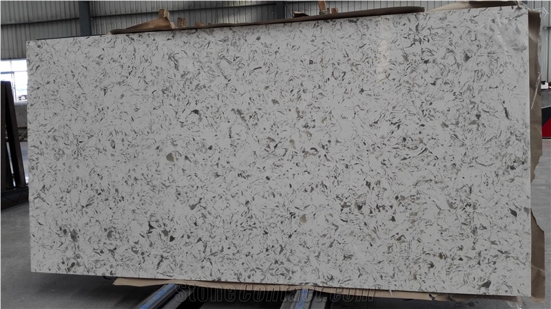 Artificial Quartz Slab Cr3003, Marble Look Quartz, Counter Top Quartz