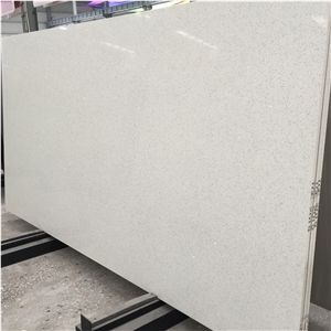 Artificial White Sparkle Quartz Slab and White Sparkle Quartz Hot Sale Crystal White Quartz Item 7001