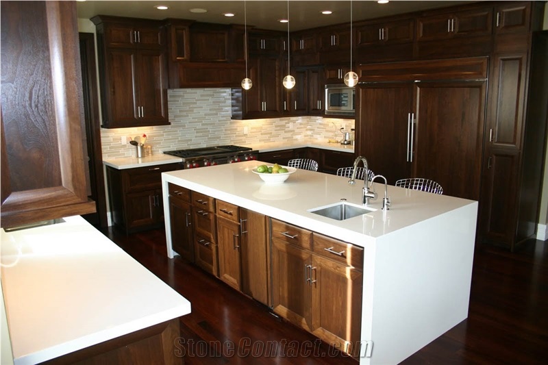 Artificial White Sparkle Quartz Slab and White Sparkle Quartz Hot Sale Crystal White Quartz Item 7001