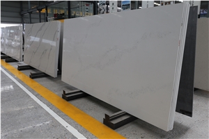 Calacatta White Marble Look Quartz Stone Solid Surfaces Polished Slabs & Tiles Engineered Stone Artificial Stone Slabs for Counter Top Cr 4028