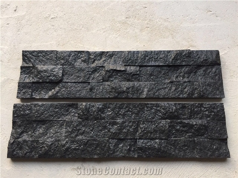 Chinese G684 Granite ,China Black Granite ,Fuding Black Granite Split Ledge Stone Panel ,Culture Stone , Stone Veneer,Stone Wall Cladding