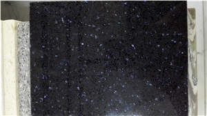 Hot Sale Black Quartz Stone Solid Surfaces with Blue Dot Polished Slabs & Tiles Engineered Stone Artificial Stone Slabs for Counter Top Cr5015