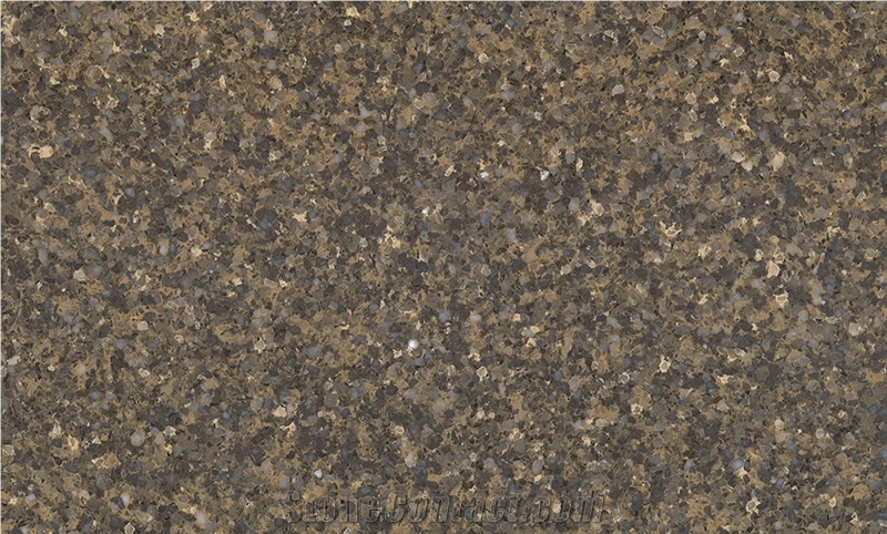 Hot Sale Brown Quartz Stone Solid Surfaces Polished Slabs & Tiles Engineered Stone Artificial Stone Slabs for Counter Top Cr 2035