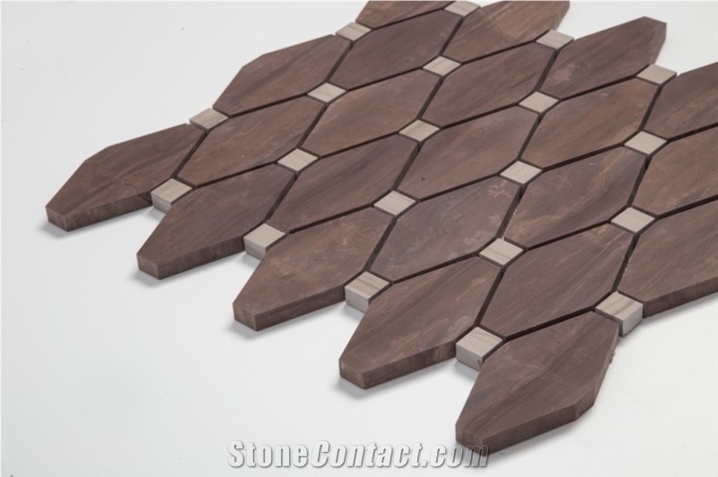 Long Octagon Irregular Marble Kitchen Mosaic Backsplash Tiles