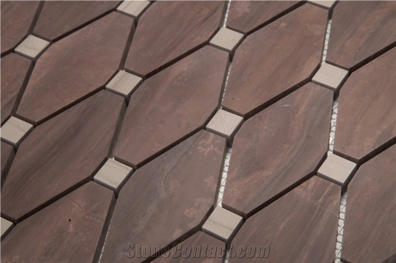Long Octagon Irregular Marble Kitchen Mosaic Backsplash Tiles