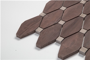 Long Octagon Irregular Marble Kitchen Mosaic Backsplash Tiles