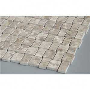 Natural Grey Marble Stone New Design Mosaic Tiles , Cappucino Marble Mosaic Tile