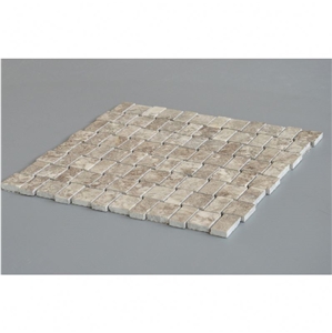 Natural Grey Marble Stone New Design Mosaic Tiles , Cappucino Marble Mosaic Tile