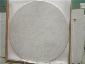 White Onyx, Ice Flake Jade Onyx Table Top, Kitchen Table Top, Natural White Onyx Round Counterops Table Tops
