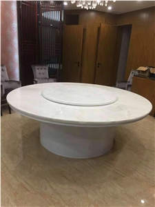 White Onyx, Ice Flake Jade Onyx Table Top, Kitchen Table Top, Natural White Onyx Round Counterops Table Tops